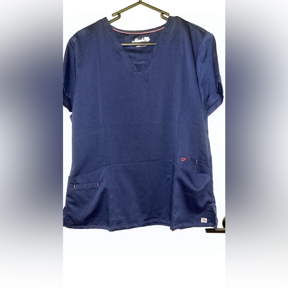 Scrub top, navy blue